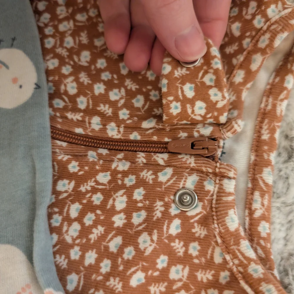 Carter's Just One You Bird Flowers 3 Month Long Sleeve Footie Sleepers Pajamas